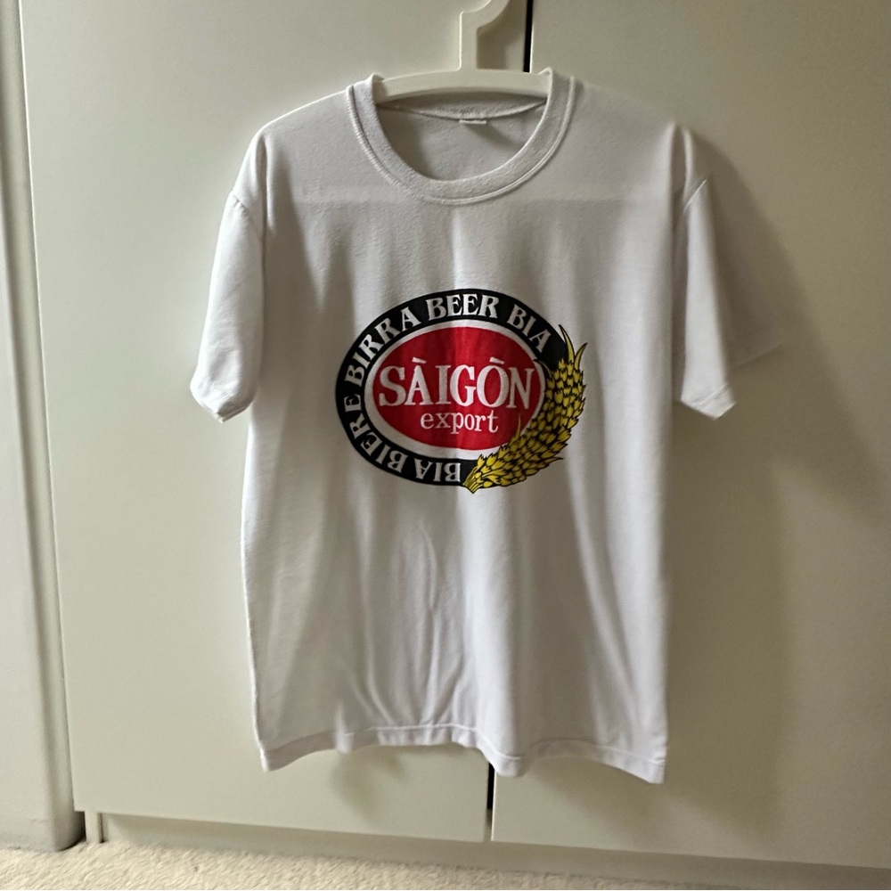 Vintage Saigon Export Beer Graphic Tee Retro Beer Logo T-Shirt
